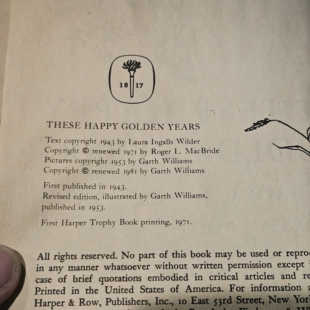 Laura Ingalls Wilder Little House Books Lot of 7 Harper Trophy 1971 Editions - Picture 11 of 16